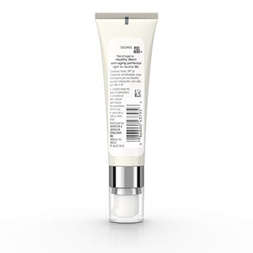 Mature skin glow with Neutrogena Retinol Treatment tinted moisturizer.