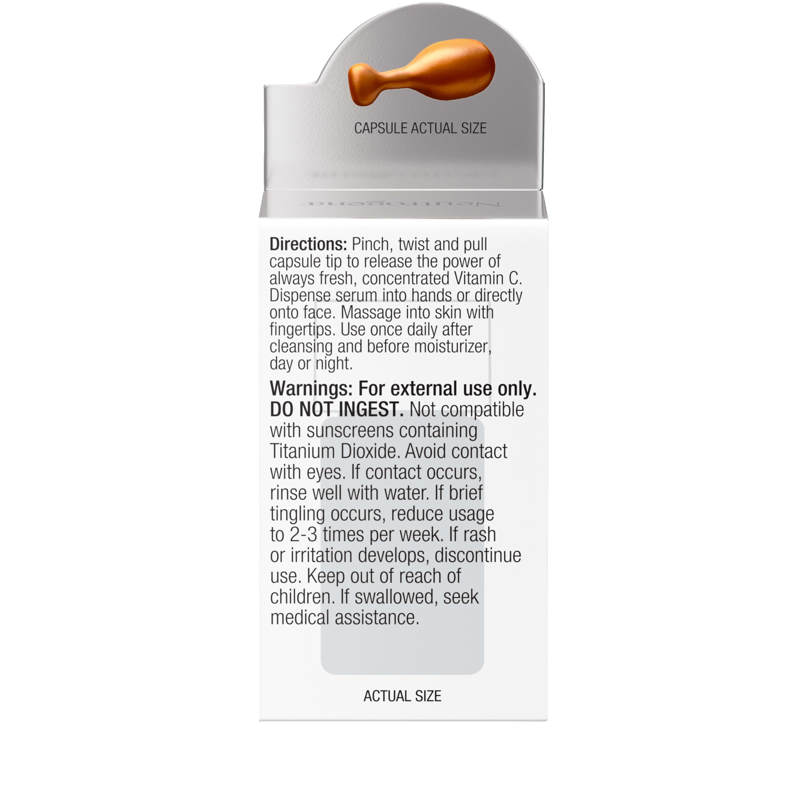 Neutrogena serum applied on skin to help even tone.