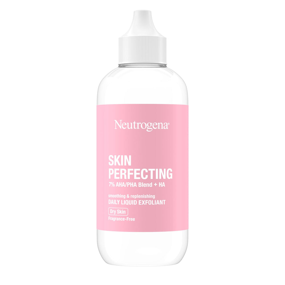 Neutrogena Skin Perfecting Exfoliant Liquide — zoom sur pores décongestés et peau nette.
