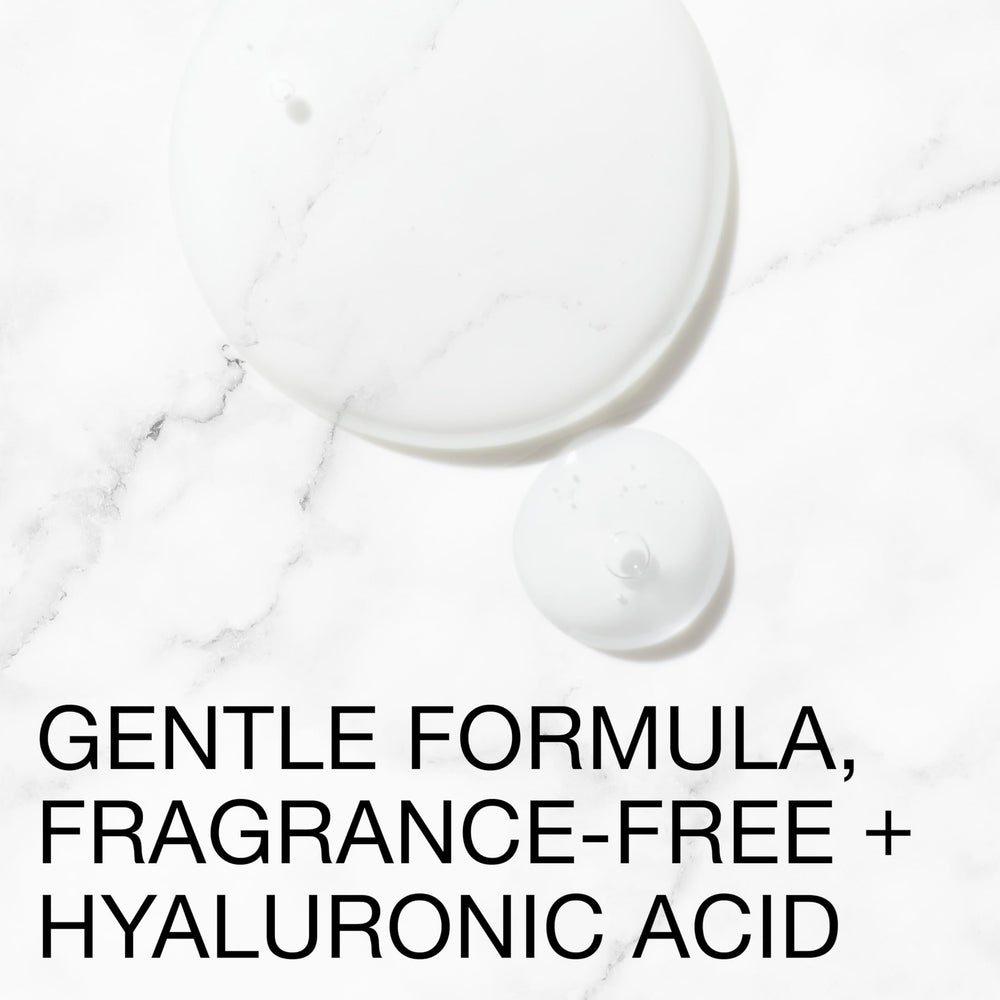 Neutrogena Skin Perfecting Exfoliant Liquide — flacon et peau hydratée après exfoliation.
