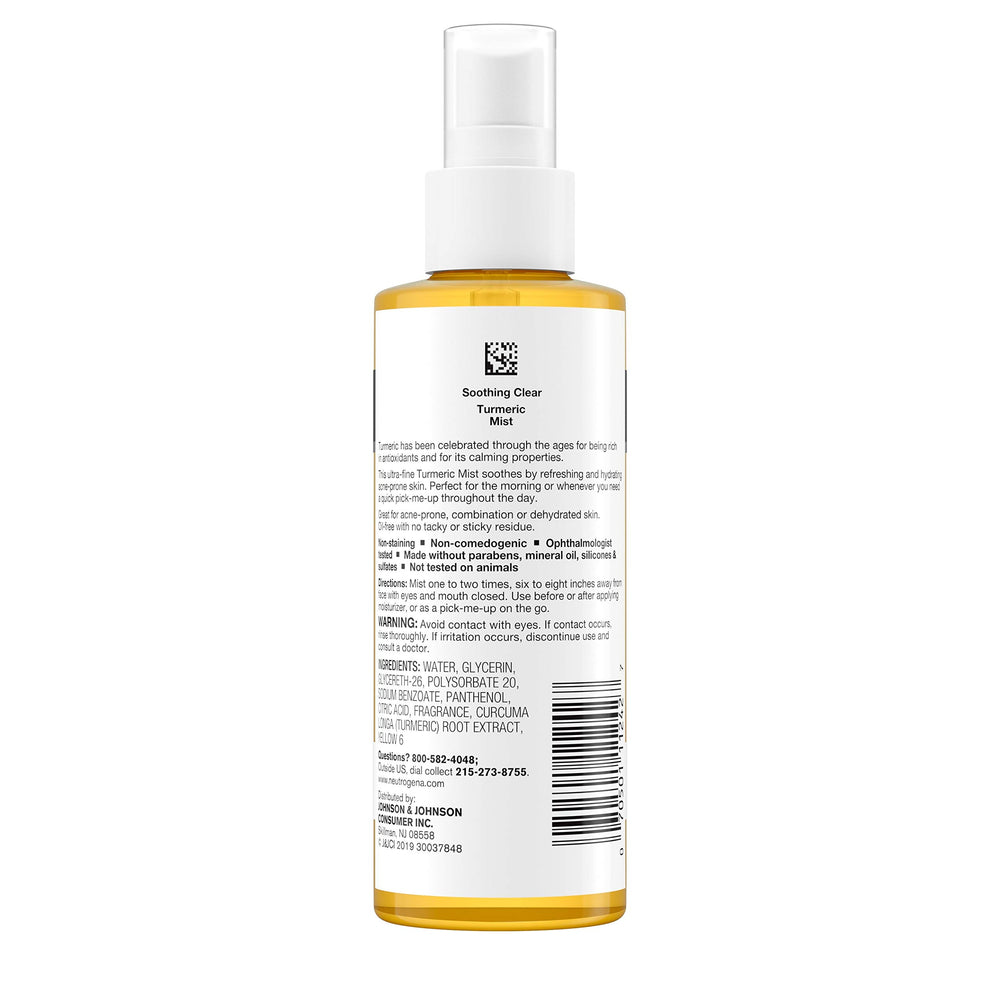 Neutrogena Turmeric Mist being applied to the face for a refreshing boost.