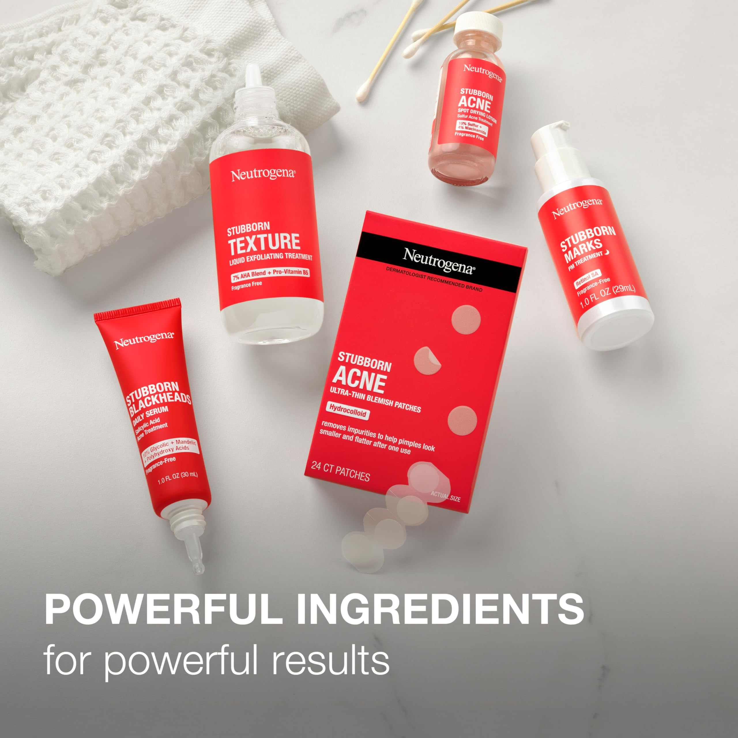 Neutrogena AM Treatment on bathroom counter as part of daily skincare routine.