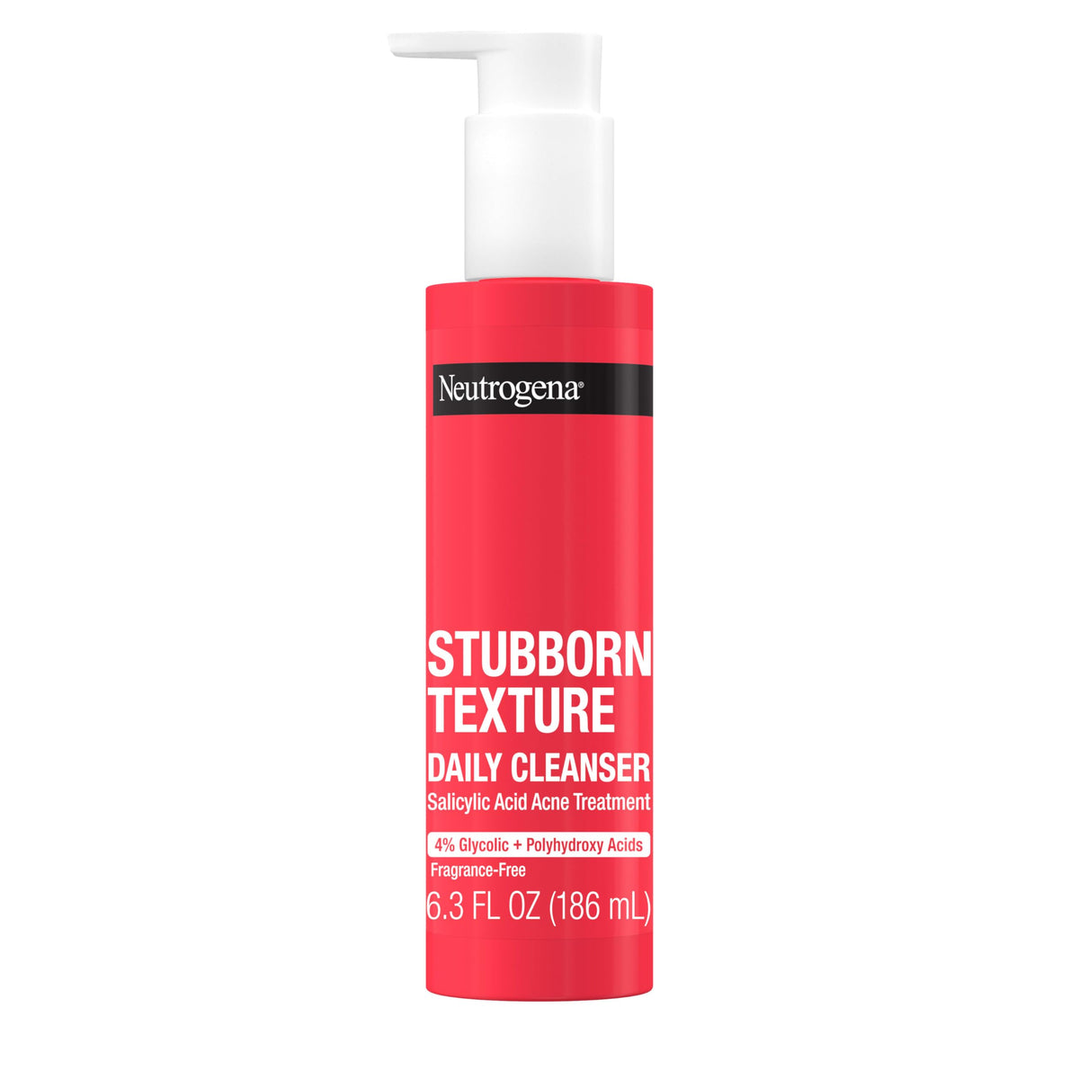 Neutrogena Stubborn Texture cleanser bottle for daily acne care