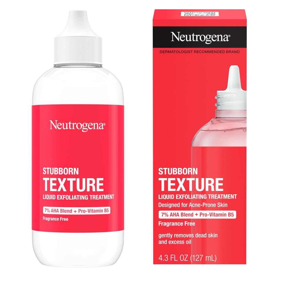 Neutrogena Stubborn Texture Exfoliant application on cotton pad for gentle exfoliation