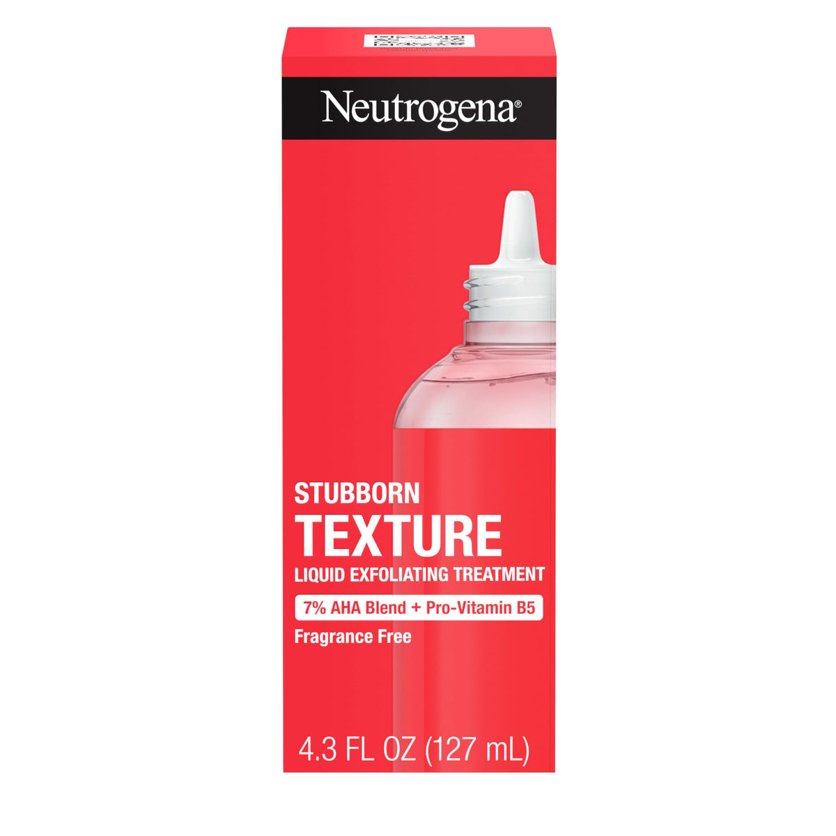 Neutrogena Stubborn Texture Exfoliant bottle ready for daily use to refine texture