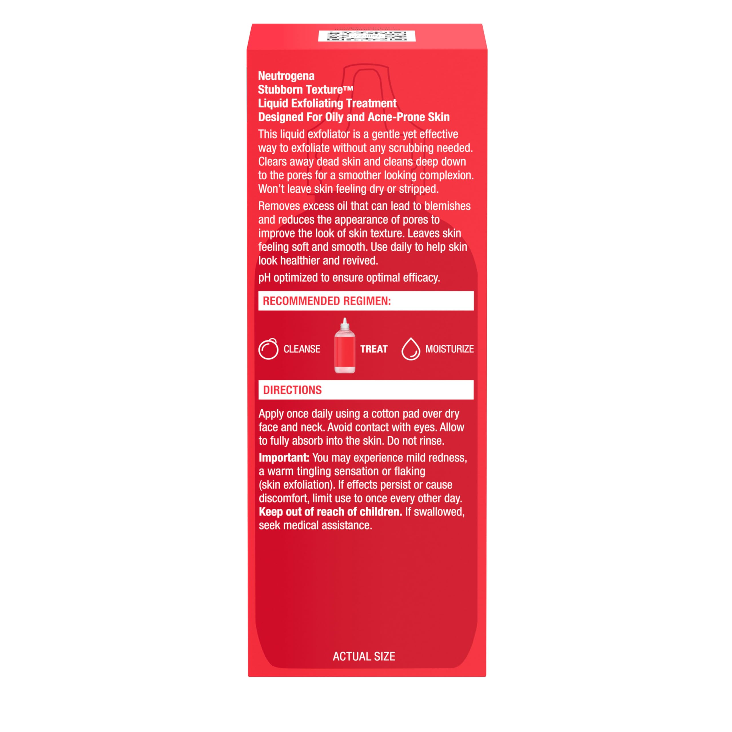 Oil-free and alcohol-free Neutrogena exfoliant formula for sensitive skin