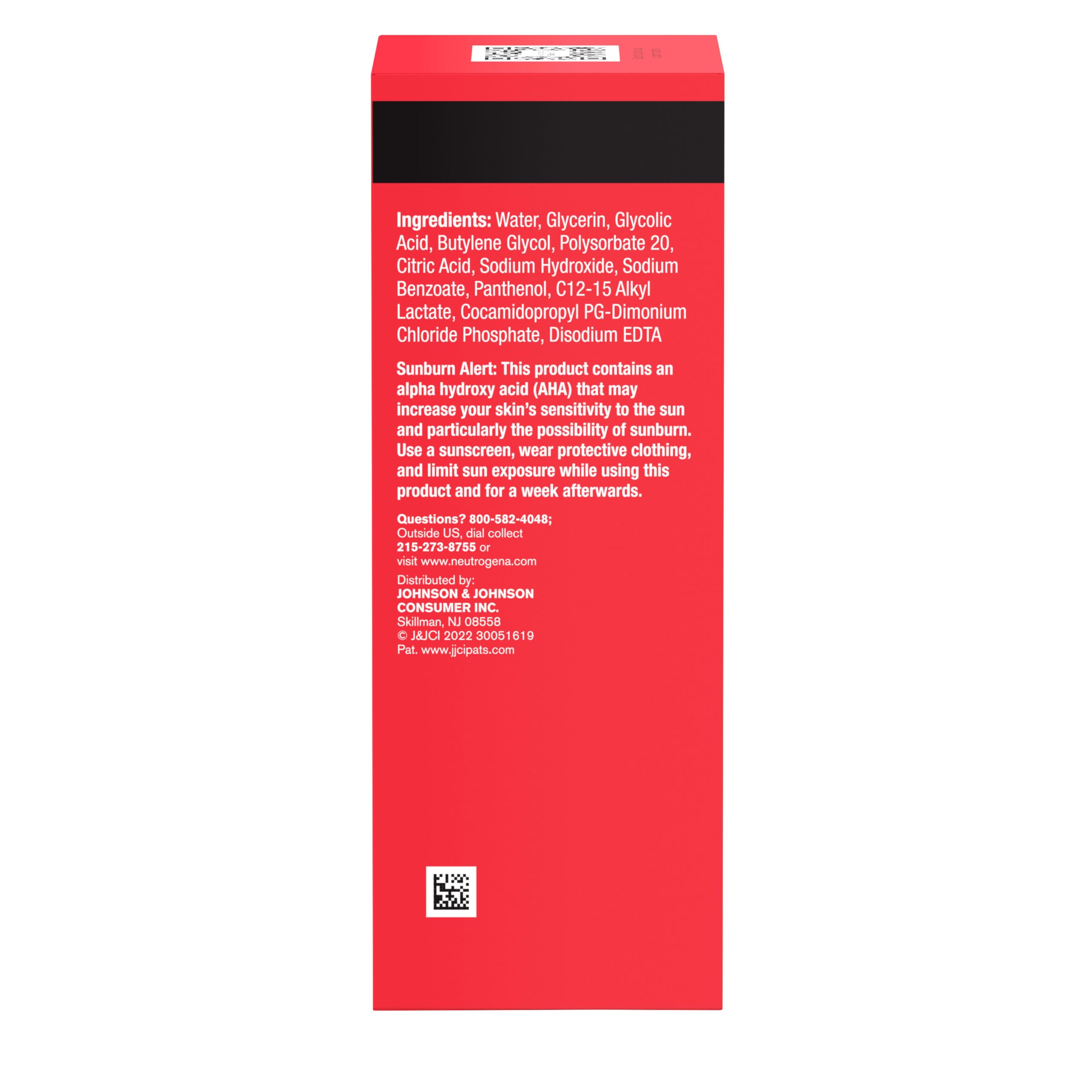 Close-up of Neutrogena exfoliant aiding pore clearing