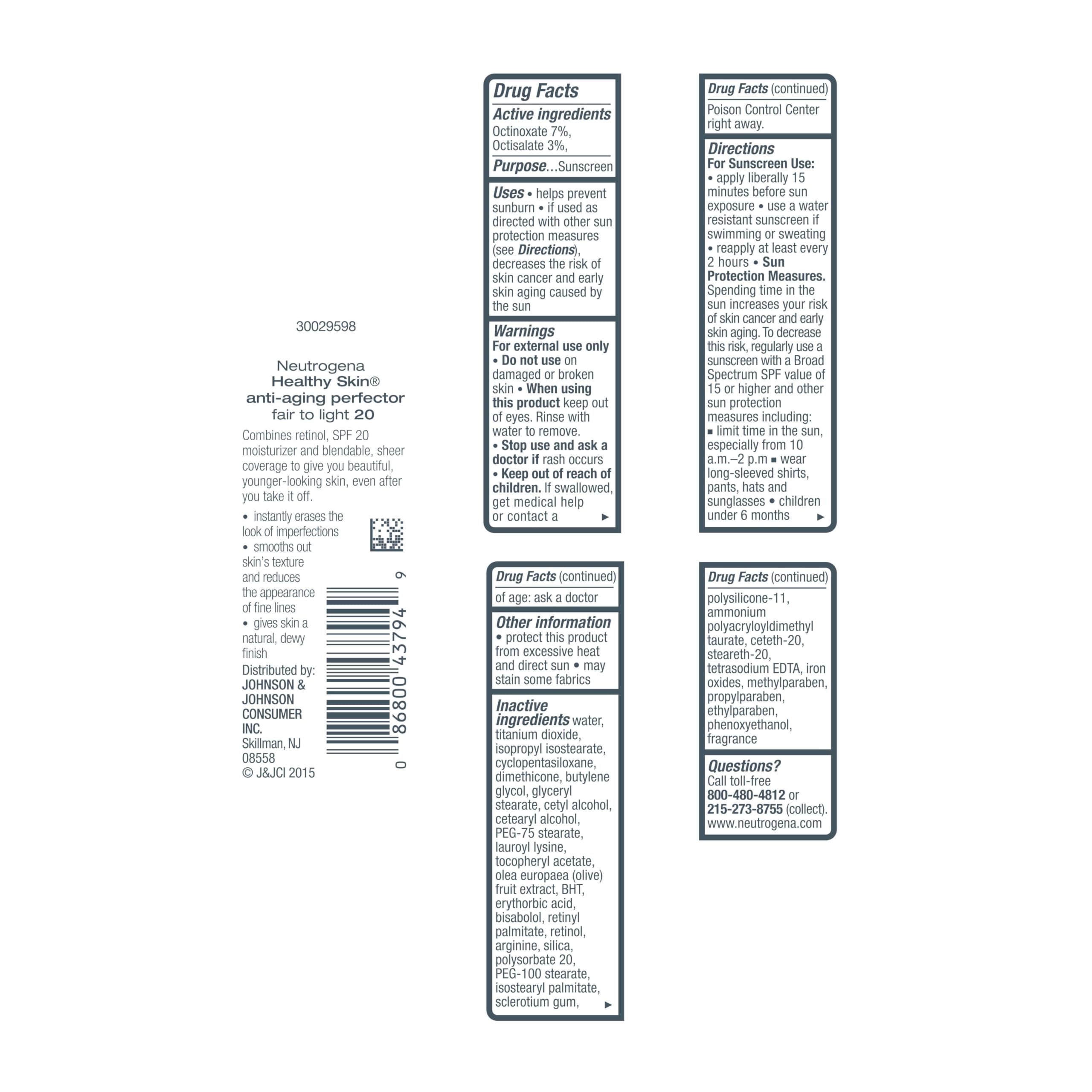 Neutrogena texture close-up reveals smooth, lightweight finish on skin.