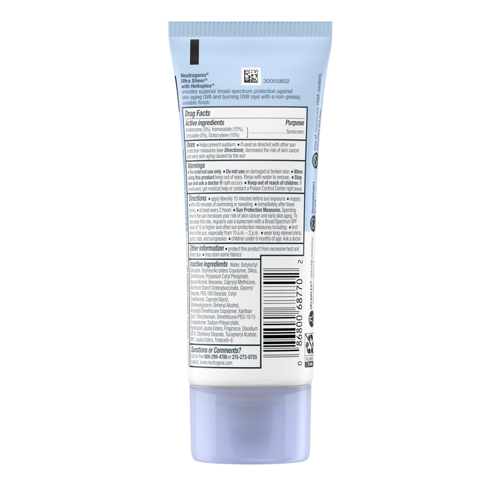 Matte finish Neutrogena SPF 70 provides a non-greasy look.