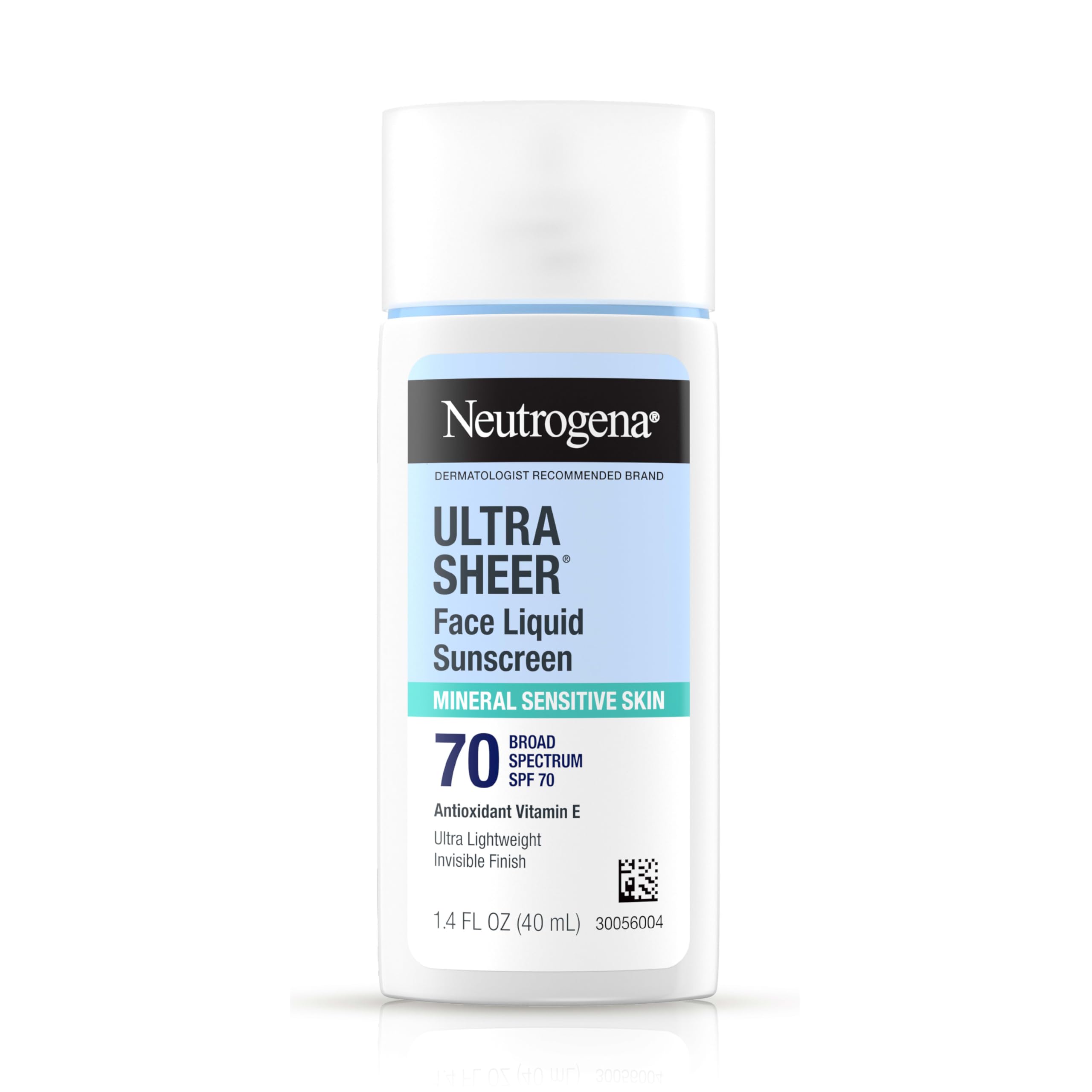 Neutrogena Ultra Sheer Mineral sunscreen tube with mineral actives for daily sun protection.
