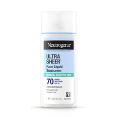 Neutrogena Ultra Sheer Mineral sunscreen tube with mineral actives for daily sun protection.