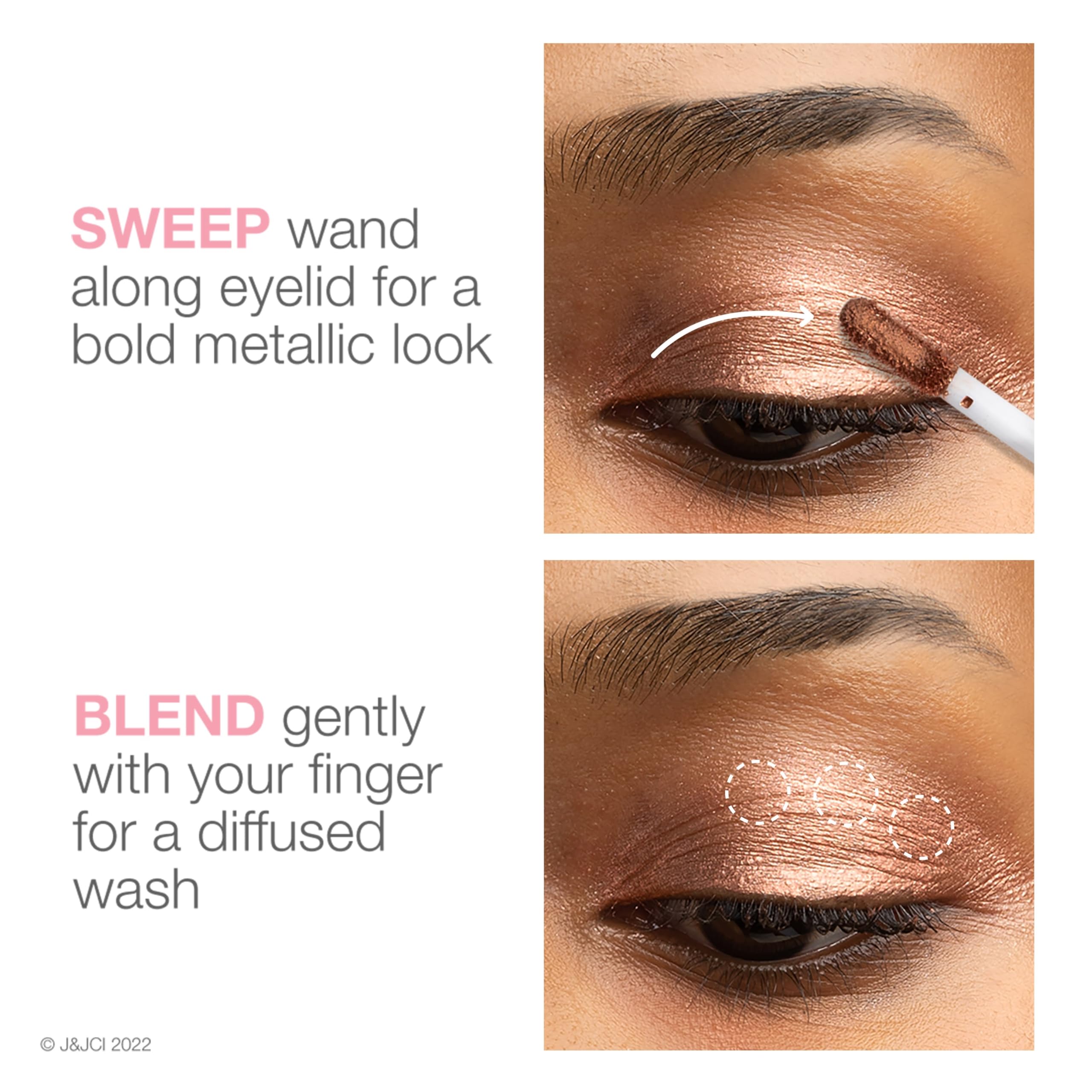 Neutrogena Warm Taupe metallic shade adding versatile shine to the look.