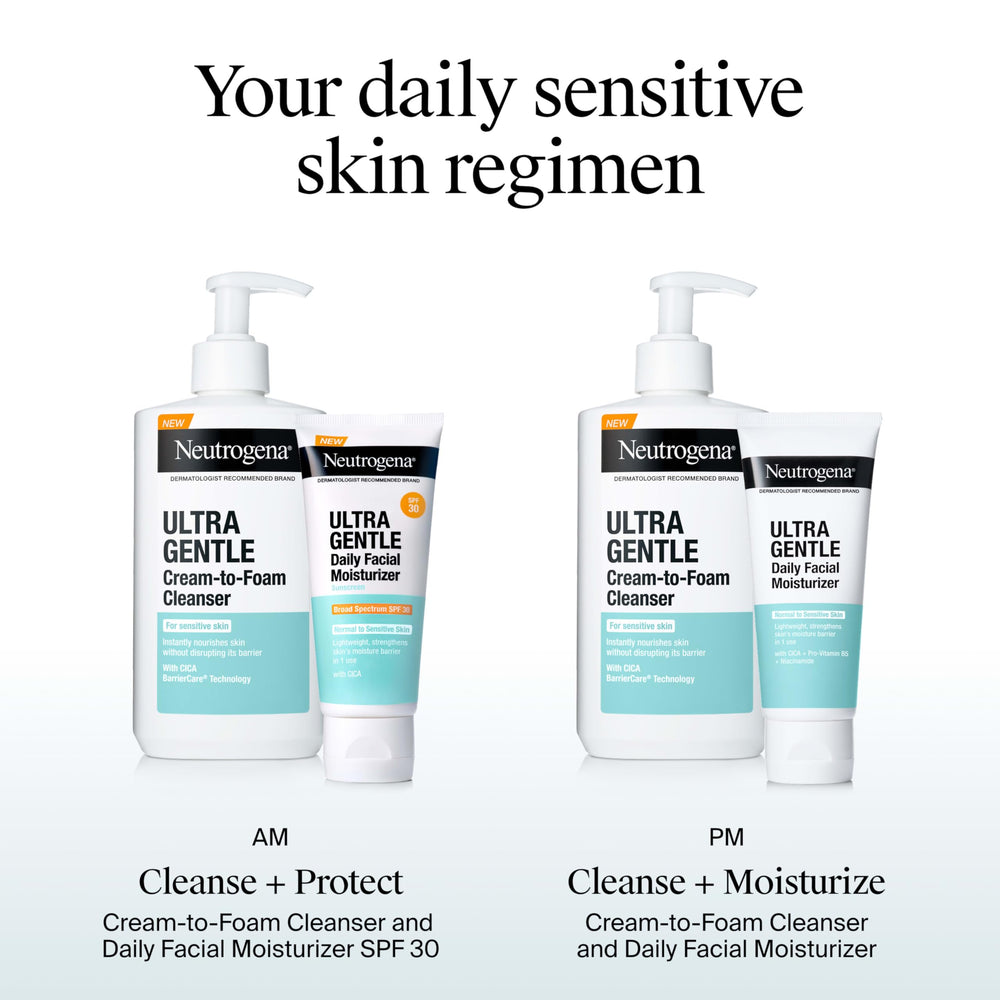Water-resistant SPF30 label on Neutrogena lotion, suitable during swimming or sweating.