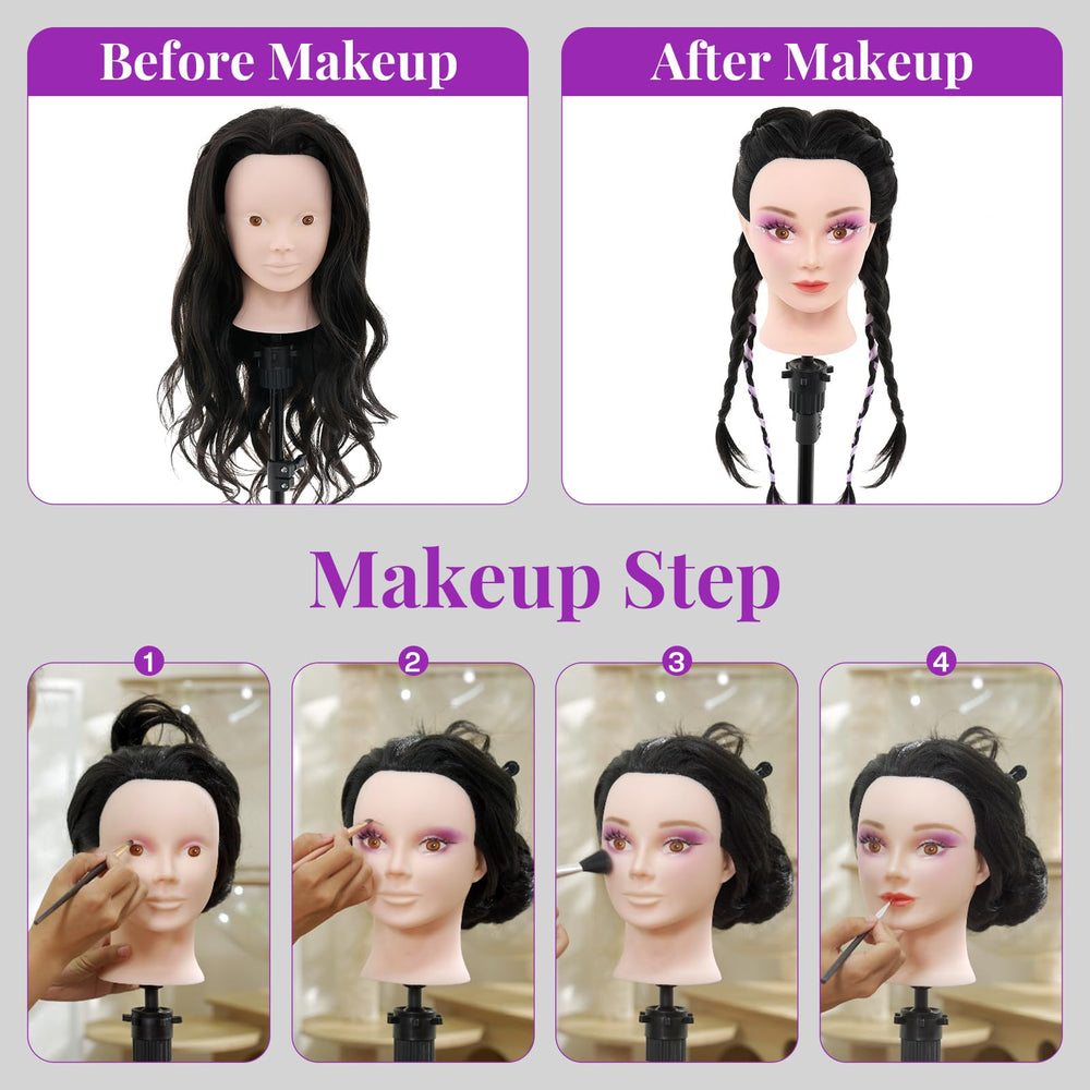 Neverland Beauty head supports weaving, straightening, cutting, curling, and perming.
