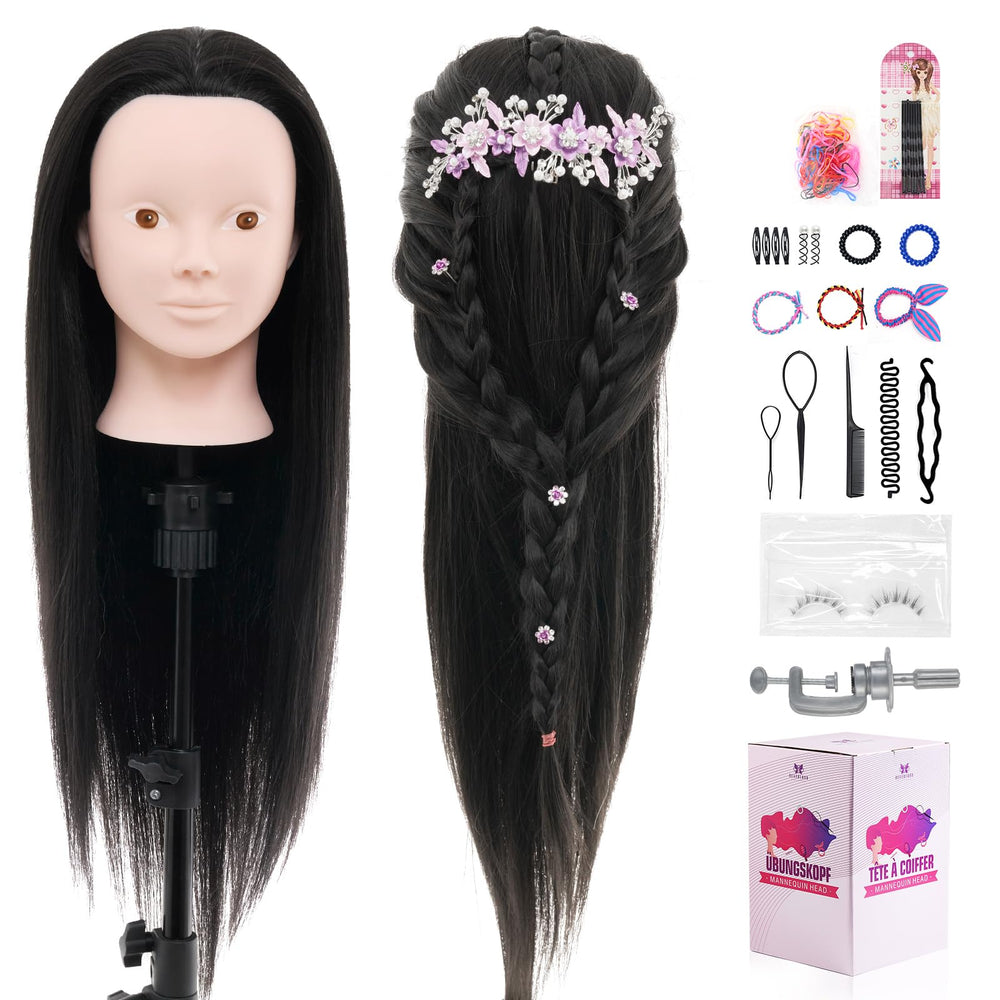 Neverland Beauty head’s realistic stitching and volume aid lifelike styling sessions.