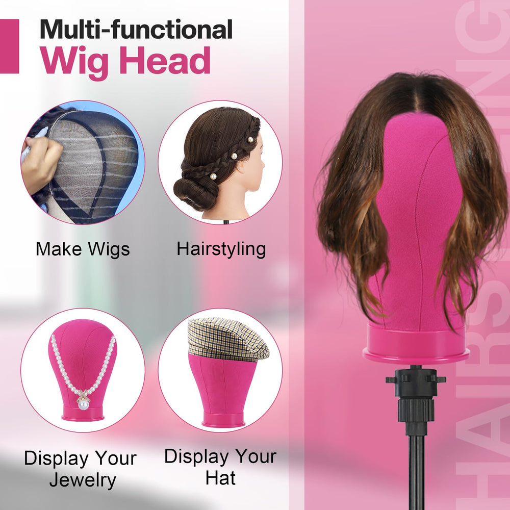 Neverland Beginners Wig Head Set ideal for learning wig making at home