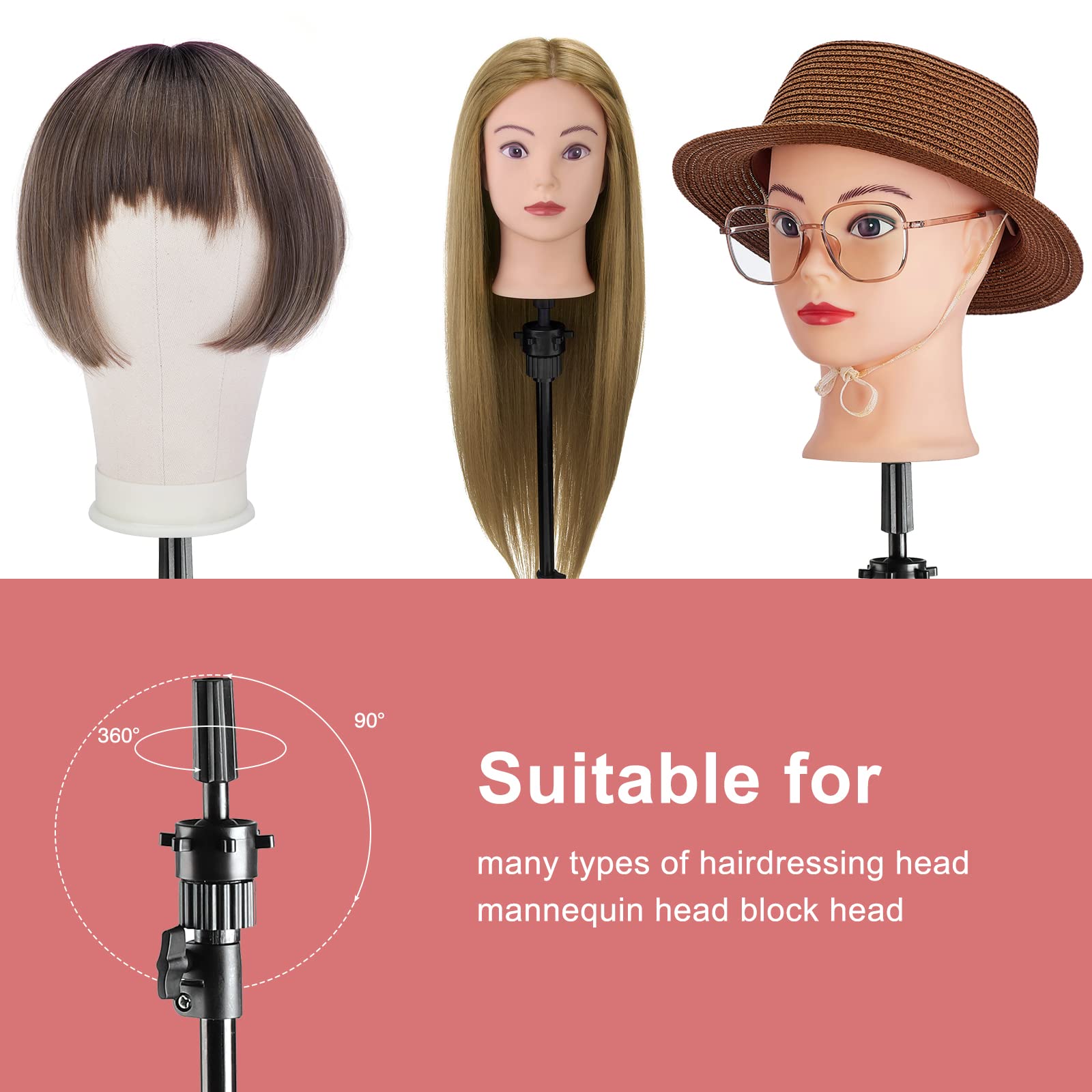 Neverland Foam Core Mannequin inside ensures comfortable, realistic feel during styling sessions