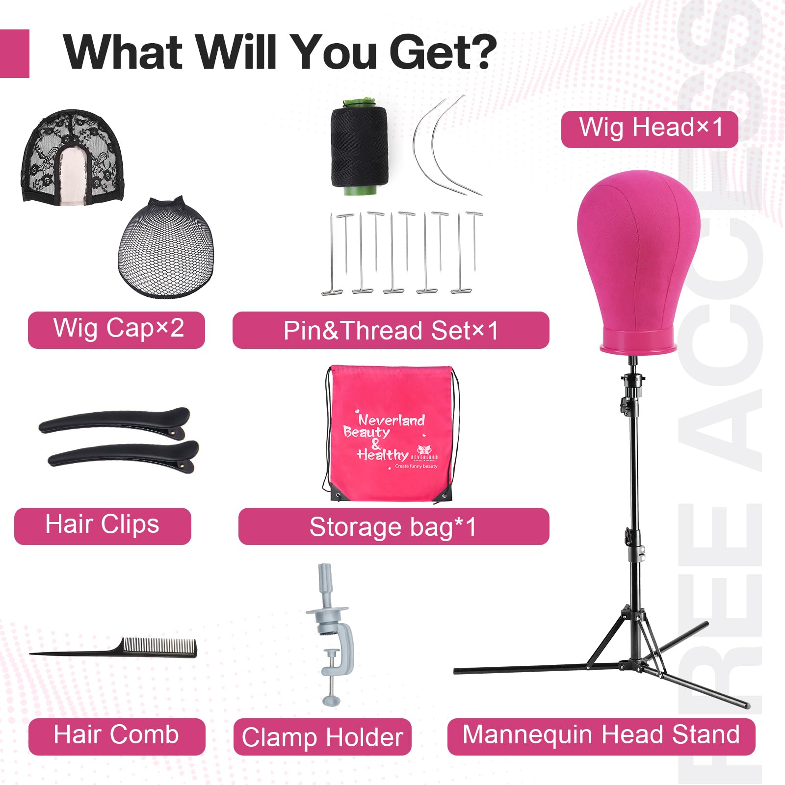 Neverland Gift-Ready Wig Head makes a thoughtful present for aspiring stylist
