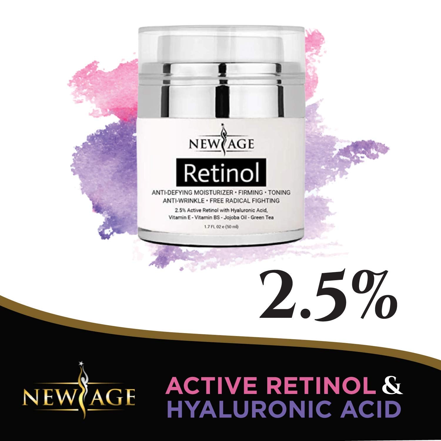 New Age Retinol Cream hydration and plumpness for lasting moisture.
