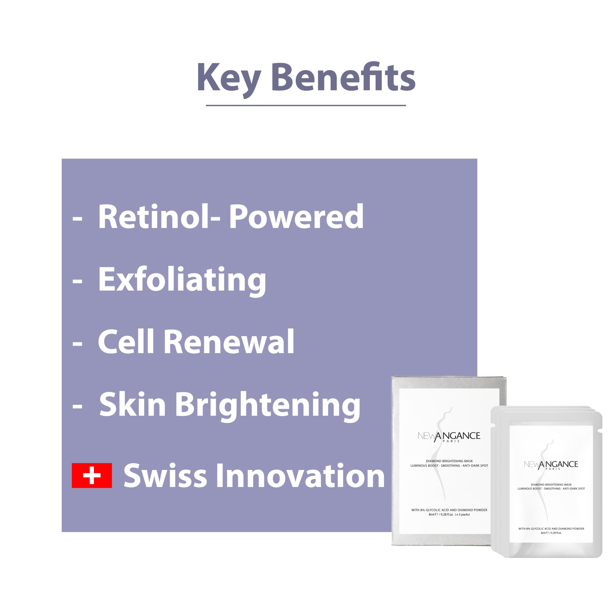 NEW ANGANCE Mask features Bioretinol (Revinage) for gentle regeneration.