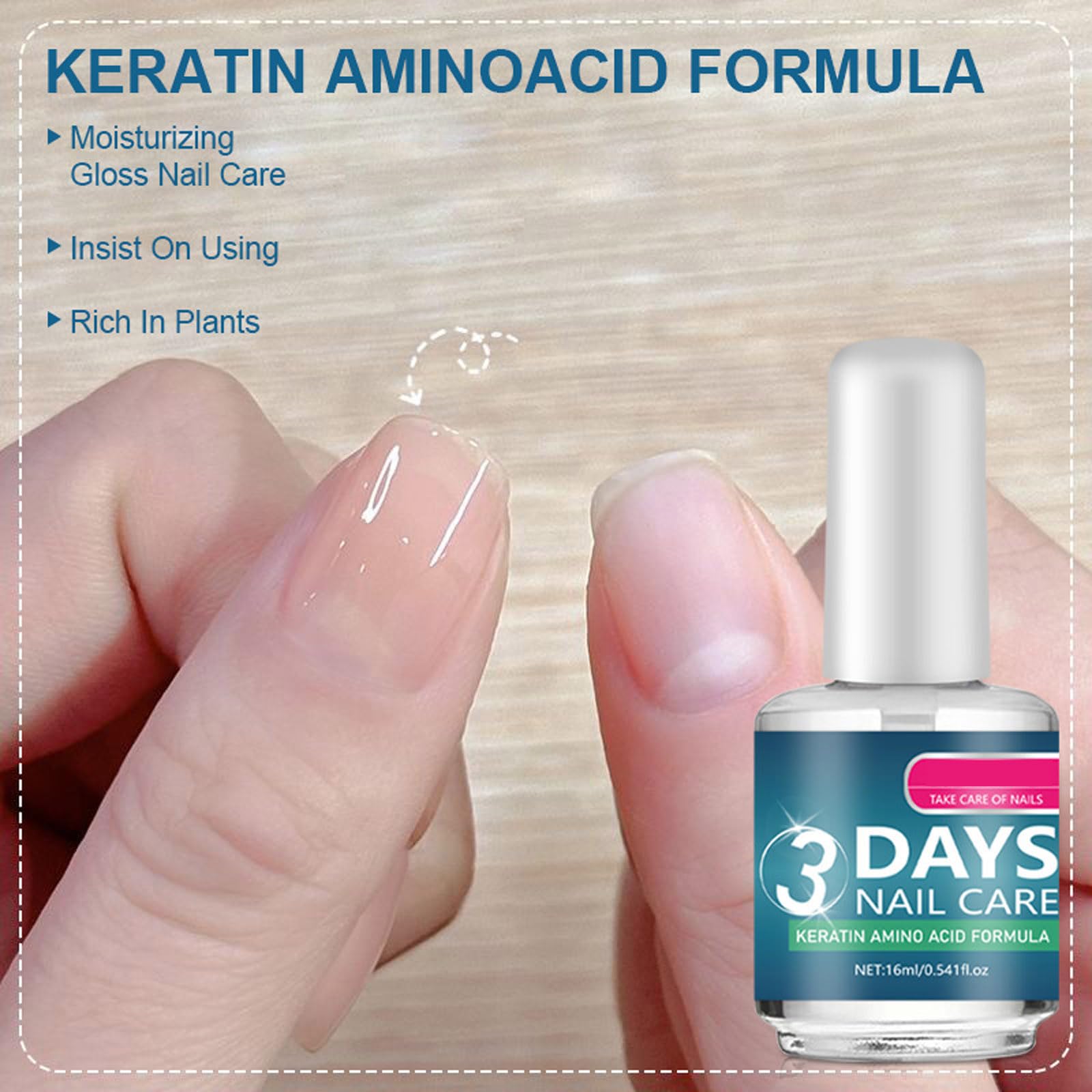 New Cover Clear Nail Polish showing natural glossy finish