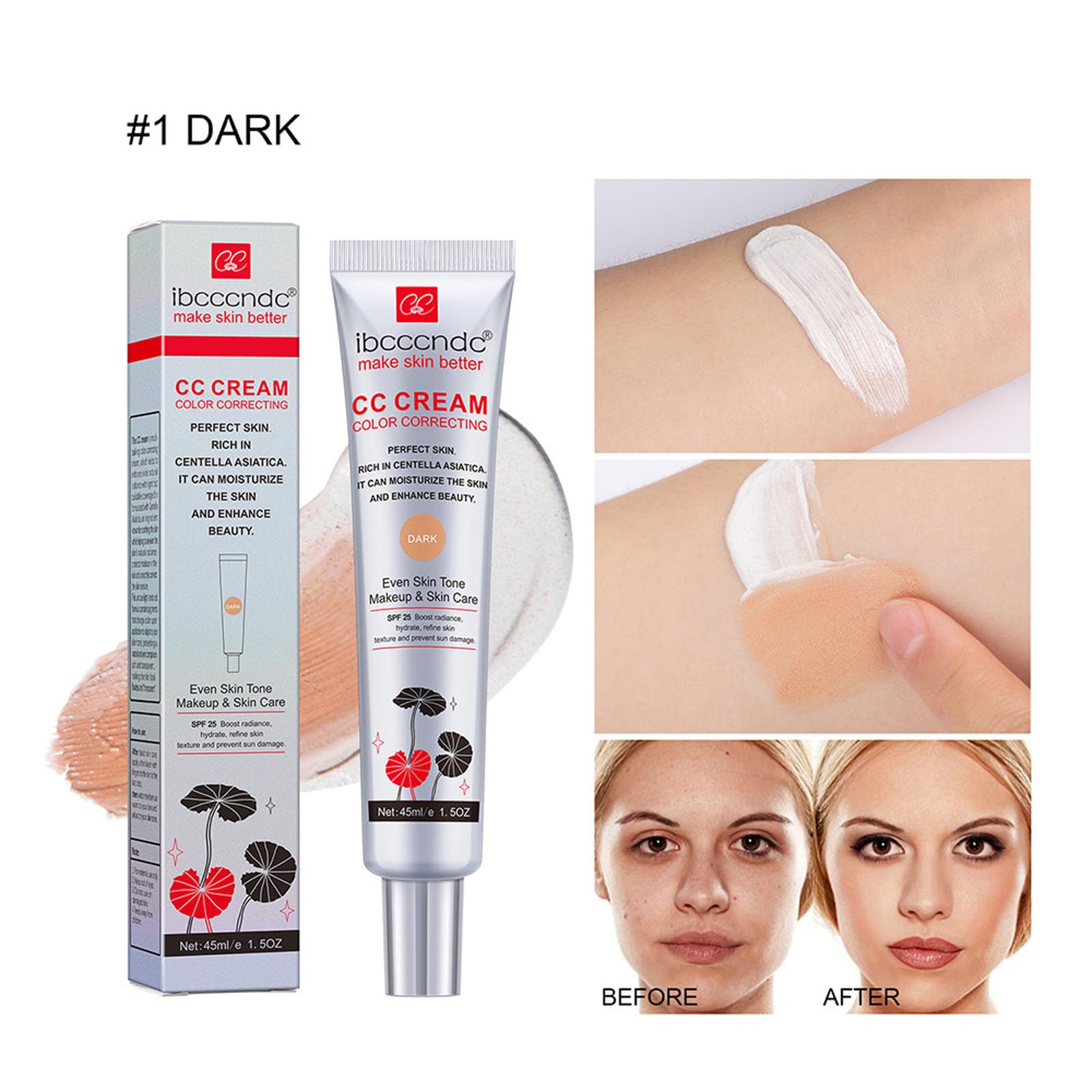New Irven Hydrating CC Cream texture swirl demonstrates silky blendability for easy application.