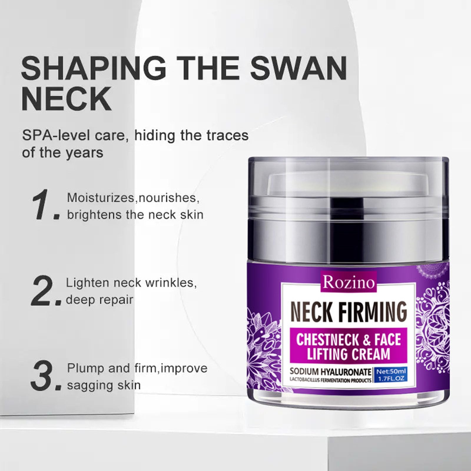 New Irven neck firming cream texture close-up for nourishment.