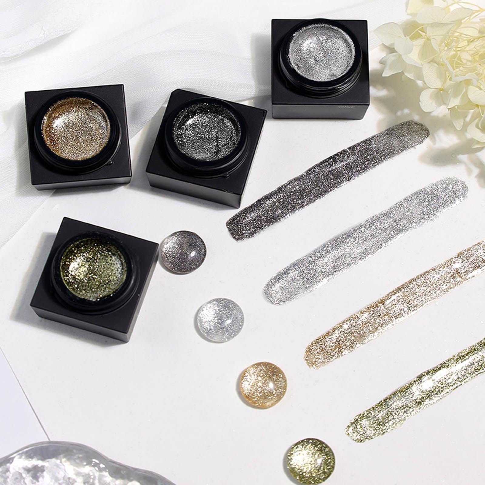 Second layer builds brightness and depth of glitter shade