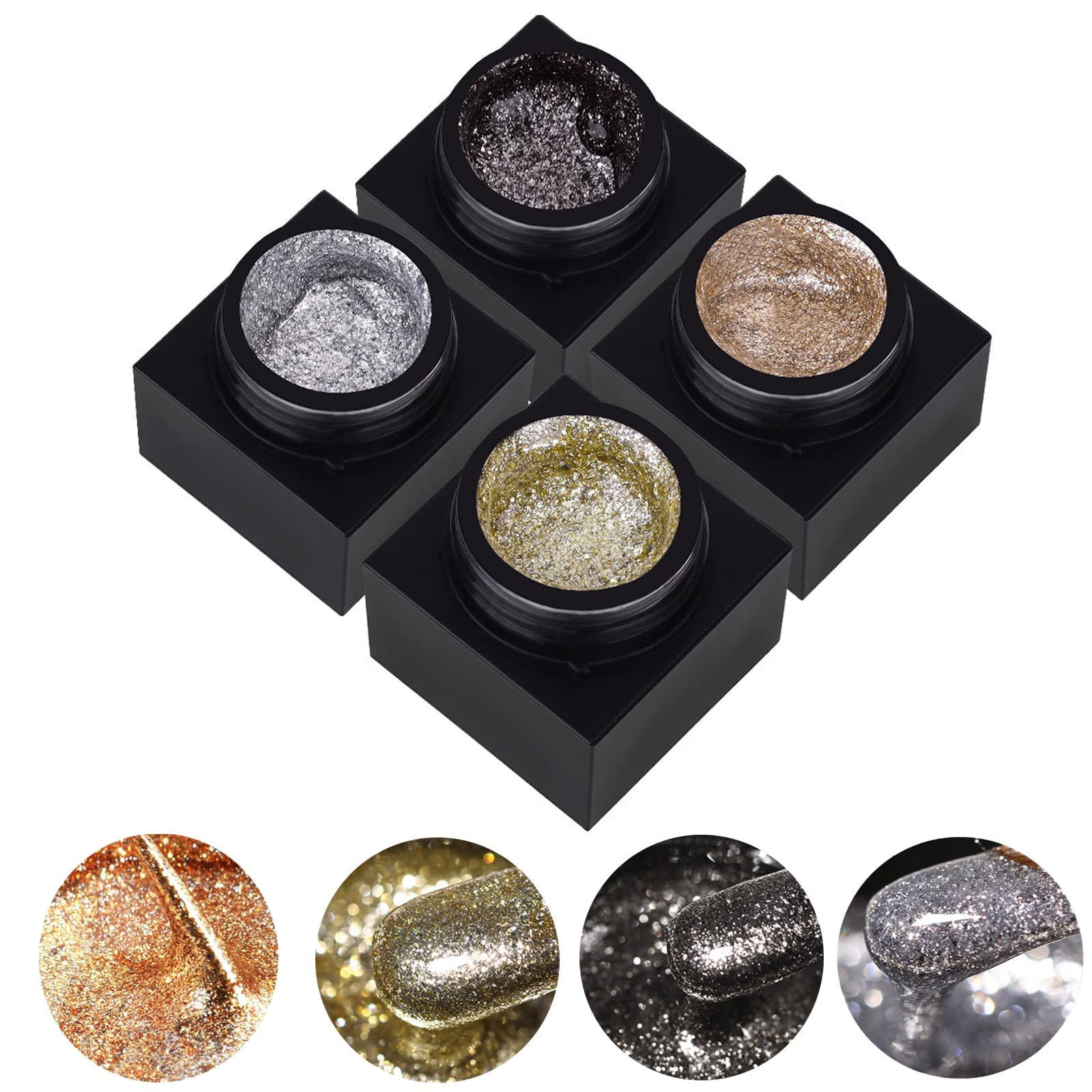 New Irven glitter gel nail polish four-color pack for sparkling nails