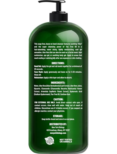 New York Biology Aloe Vera Gel pump for easy face and body application
