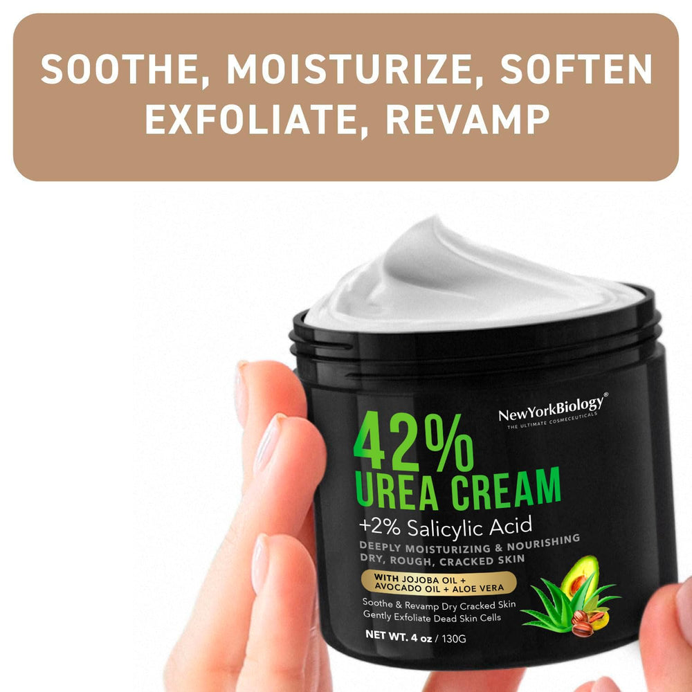 New York Biology Callus-softening foot cream improves rough skin.