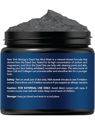 New York Biology Dead Sea Mud Mask application on skin for refreshing cleansing.