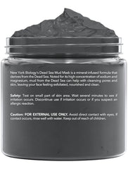 New York Biology Dead Sea Mud Mask on skin for body use and spa-like care.