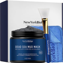 NEW YORK BIOLOGY Dead Sea Mud Mask jar for pore refinement and glow.
