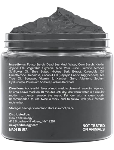 New York Biology Dead Sea Mineral Mud delivers pore cleansing and soothing sensation.