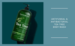 New York Biology Tea Tree Body Wash lather close-up demonstrates rich foam