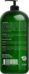 Close-up of the Tea Tree Conditioner label highlighting therapeutic grade formula.