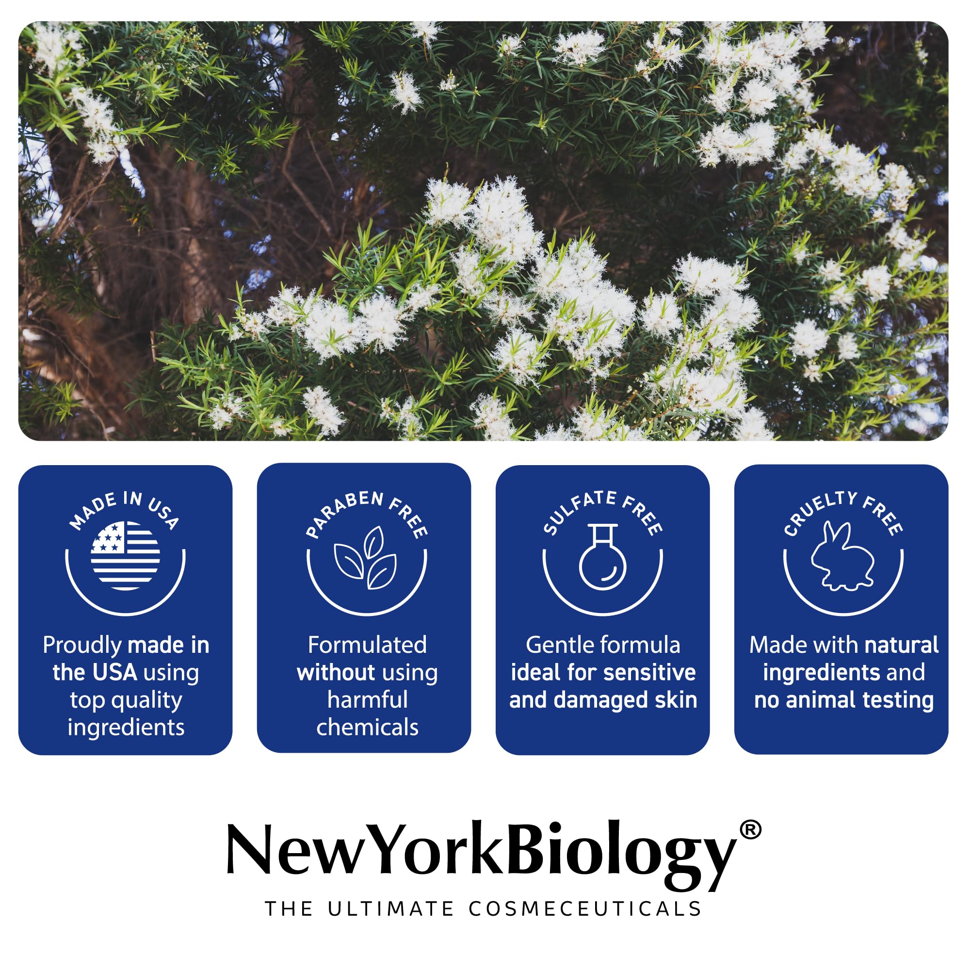 New York Biology Tea Tree Mint Body Wash shower – suitable for body and daily use