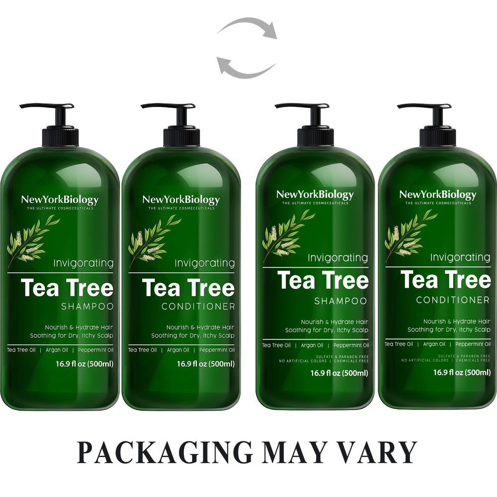 New York Biology Tea Tree Oil closeup — natural ingredients and soothing aromatics.