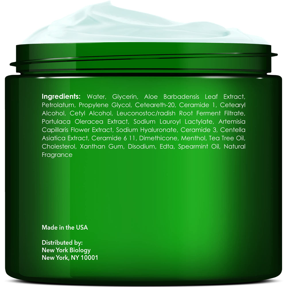 New York Biology Tea Tree Oil Foot Cream heel-softening close-up demonstrates hydration and softening action.