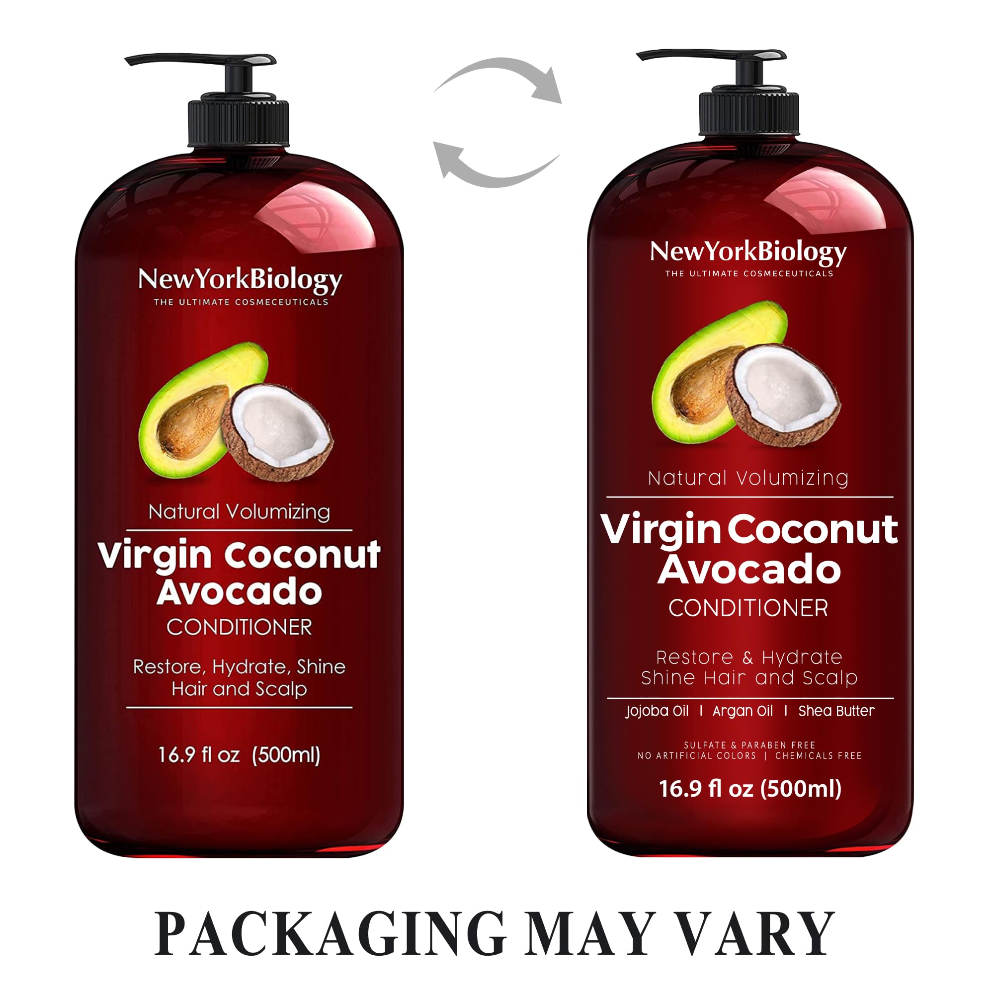 New York Biology conditioner pour demonstrates easy, controlled detangling.