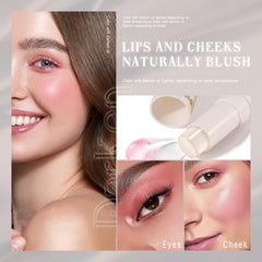 NewBang blush stick application on cheek shows natural flush and easy blending.