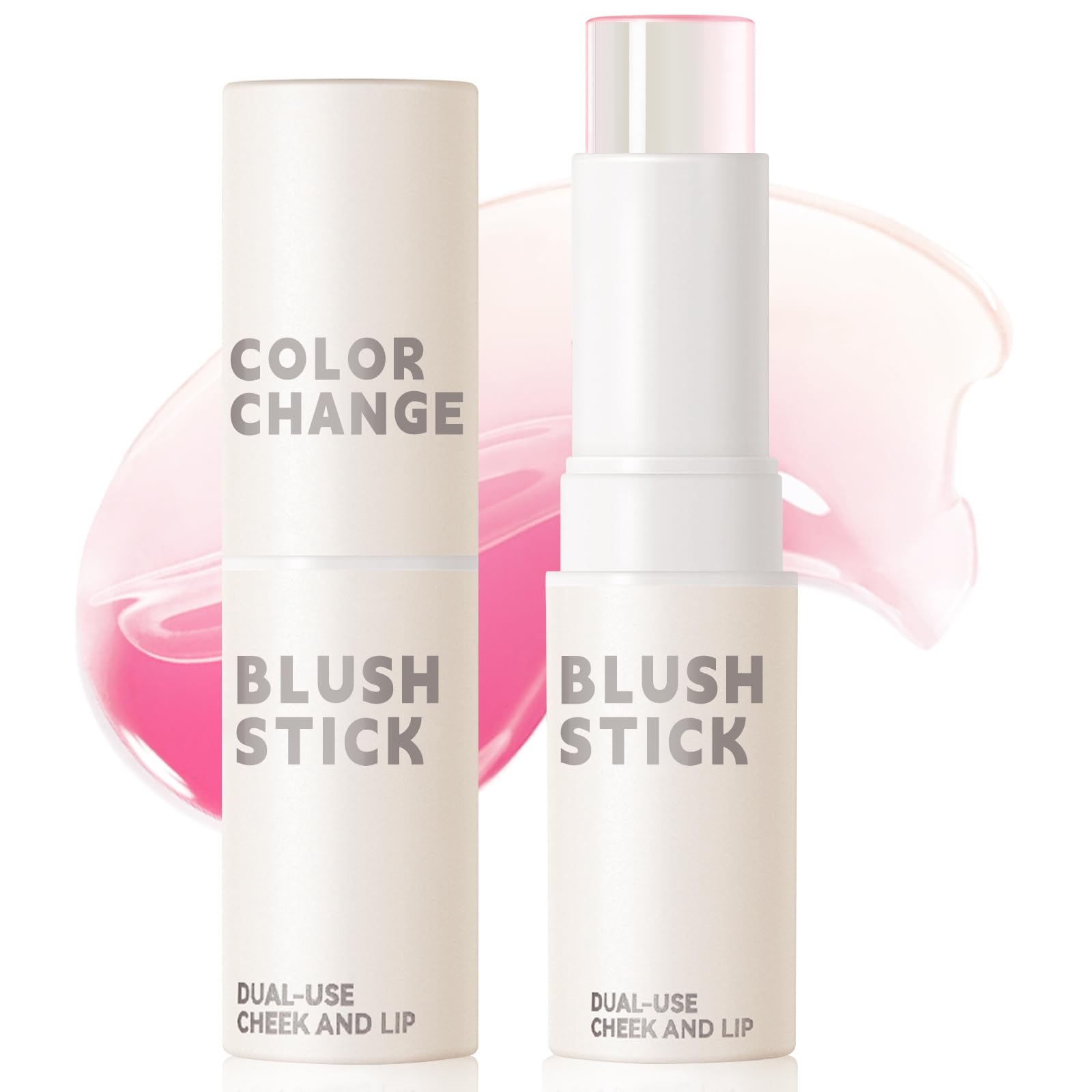 NewBang Color Changing Blush Stick packaging highlights portable design for travel-friendly makeup.