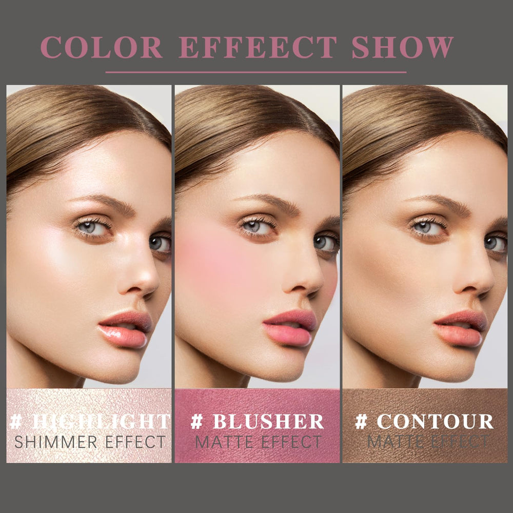 NewBang contour stick swatch highlights cheekbone definition with easy blending.
