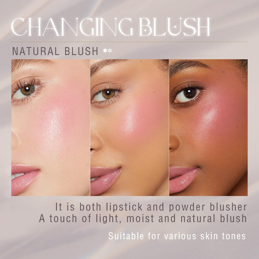 NewBang waterproof blush swatch resists sweat and rain for reliable color.
