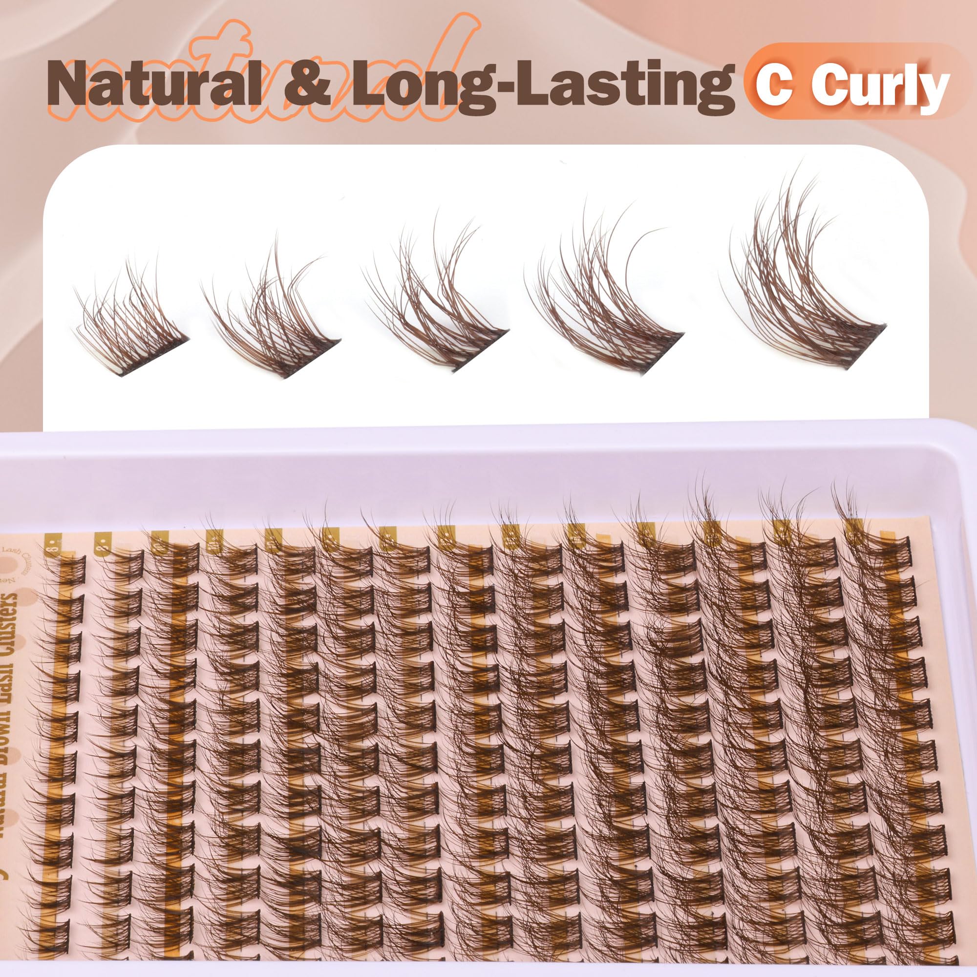 Newcally brown lash clusters soft band offers comfortable wear.