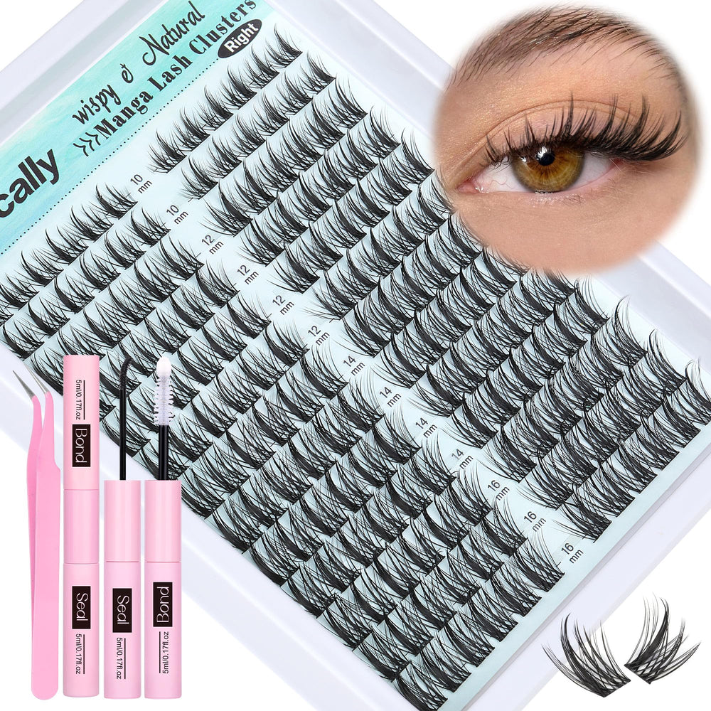 Newcally Cluster Lashes Kit natural look with soft fiber for lightweight daily wear.