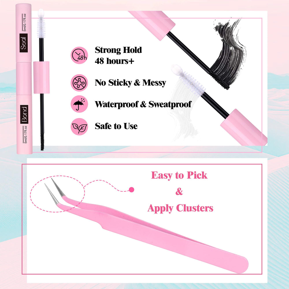 Newcally Lash Bond and Seal included for strong hold up to 48 hours.