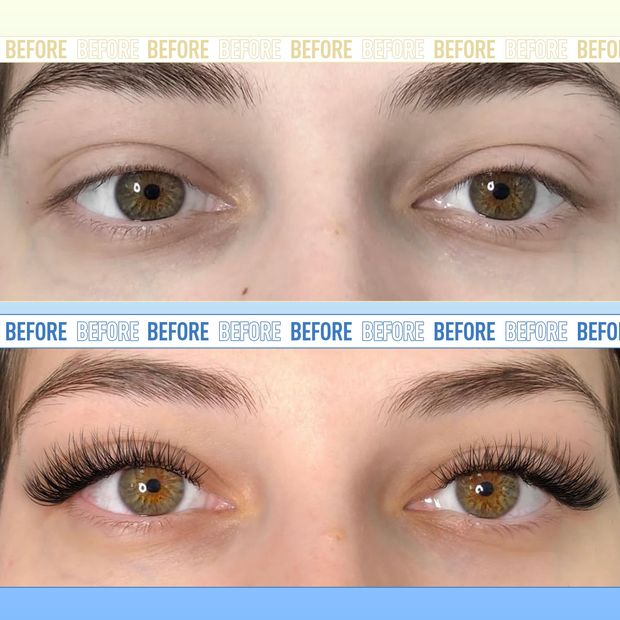 Newcally Lash Clusters Kit with invisible band for a seamless lash line.