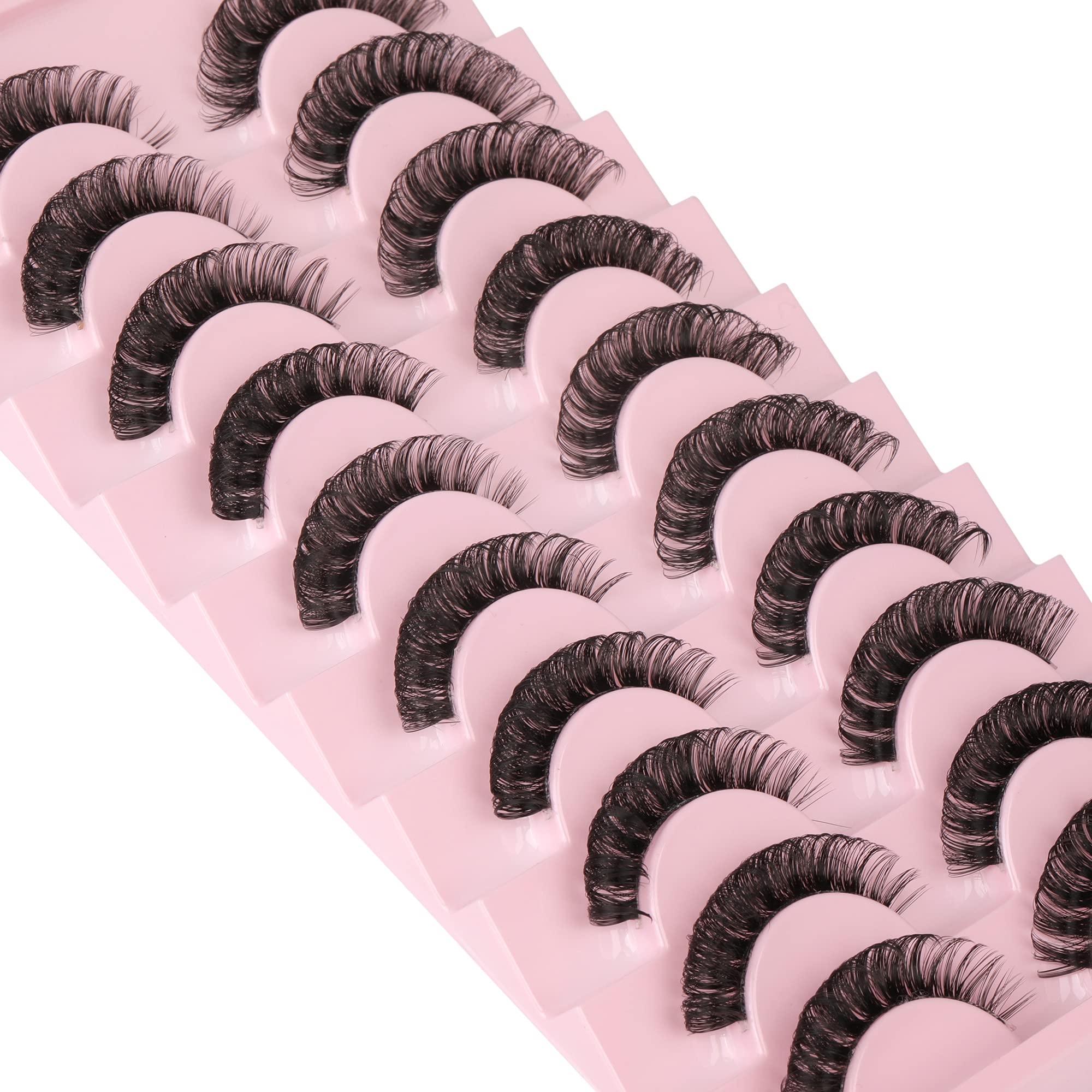 Newcally Lashes cat eye shape enhances eye size with natural look